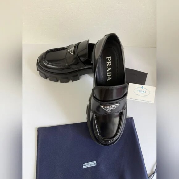 Prada Monolith leather Loafers - Picture 3 of 8